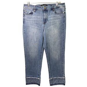 Liverpool Light Blue Cropped Straight Jeans Size 12/31